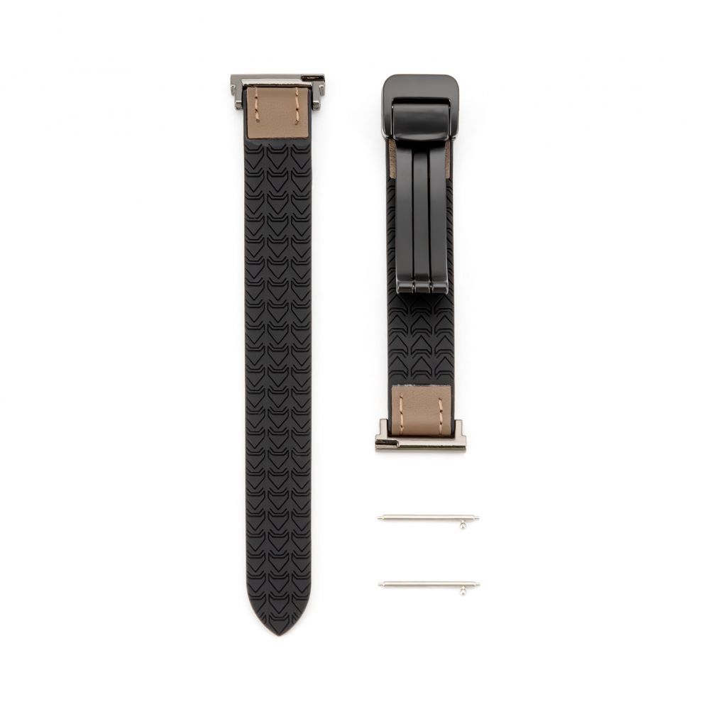 Strap Connect 22mm Silicone Leather Watch Strap with Magnetic Wine Red