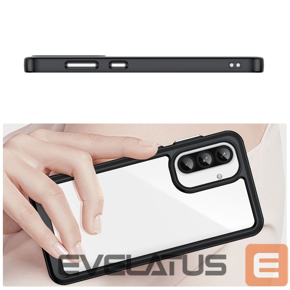 Nugarėlės dėklai Hurtel Outer Space Case for Samsung Galaxy A26 Cover with Flexible Frame - Black