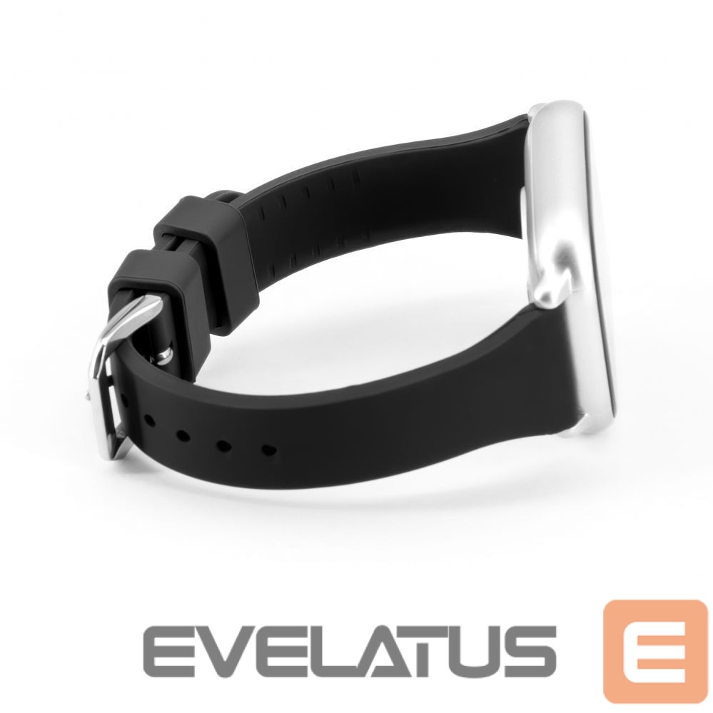 Rihm Connect 20mm T-buckle Silicone Loop Watch Strap (130mm M/L) Black