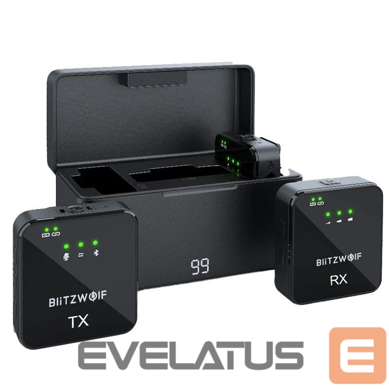 Microphone BlitzWolf Wireless Microphone BlitzWolf, BW-SX63, 1000mAh (black)