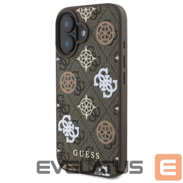 Tagakaaned Guess Guess Peony On 4G Background MagSafe case for iPhone 16 - brown