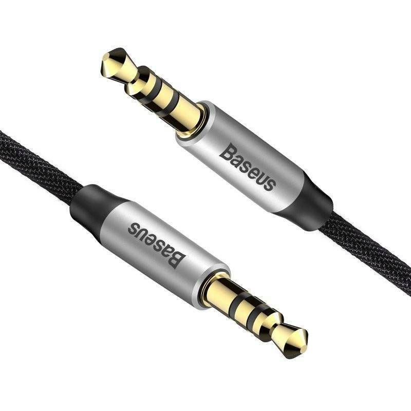 Converter Baseus Baseus Yiven Audio Cable mini jack 3,5mm AUX, 1m (Black+Silver)