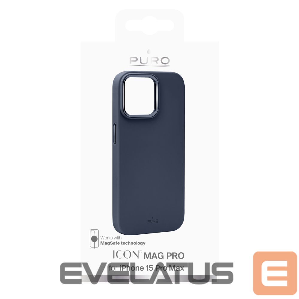 Tagakaaned Puro Puro Icon Mag Pro MagSafe Silicone Case for iPhone 15 Pro Max - Dark Blue