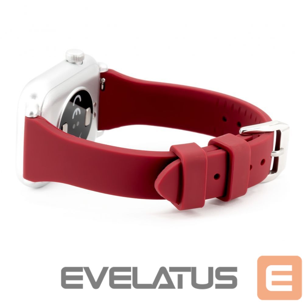 Strap Connect 20mm T-buckle Silicone Loop Watch Strap (130mm M/L) Plum