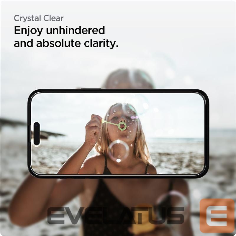 Aizsargstikls Spigen Spigen ALM Glass FC tempered glass for iPhone 15 - black 2 pcs.