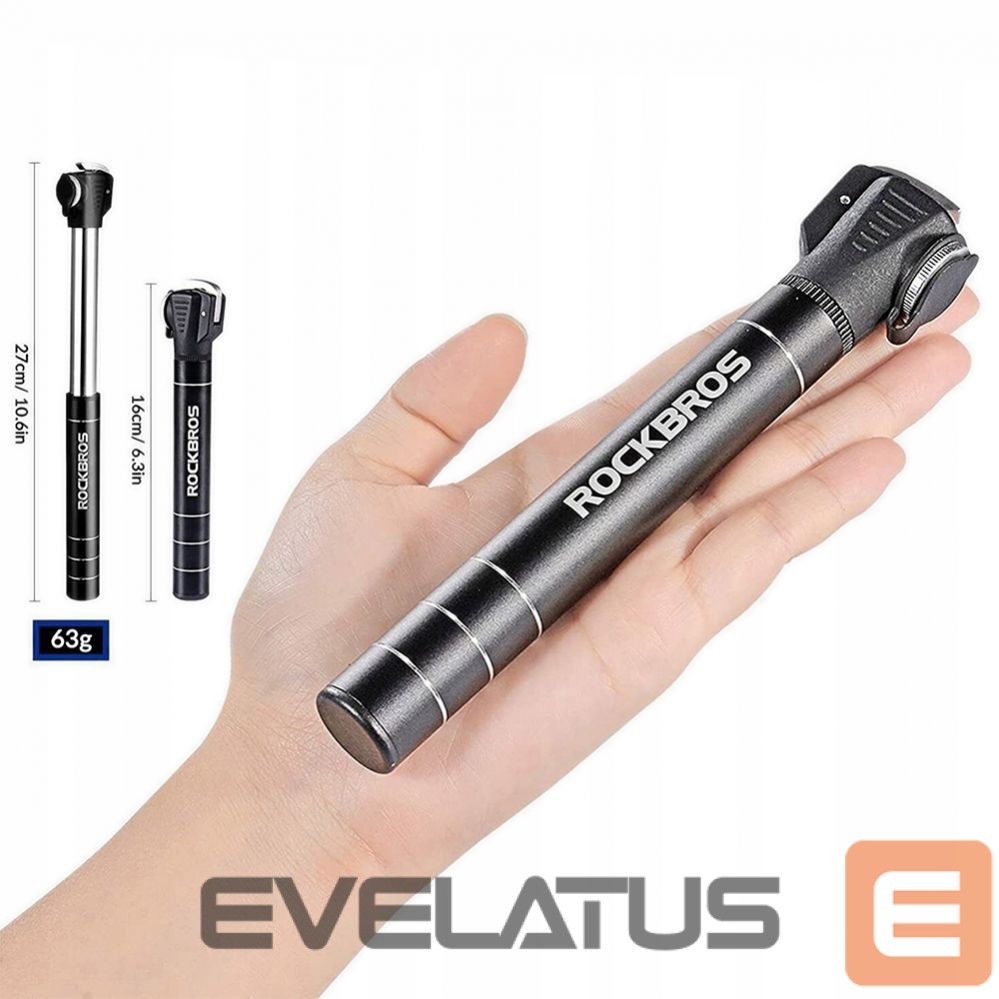 Jalgratta tarvik Rockbros Rockbros JG-1040B bicycle pump small - black