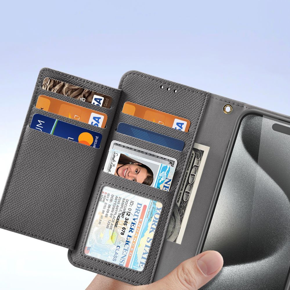 Back panel cover Dux Ducis Dux Ducis Lawa Leather Case for iPhone 15 Pro Max - Gray