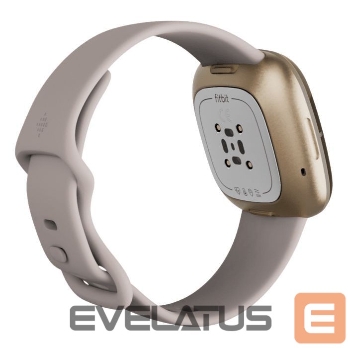 Nutikell Fitbit Sense Lunar Soft Gold Stainless Steel White