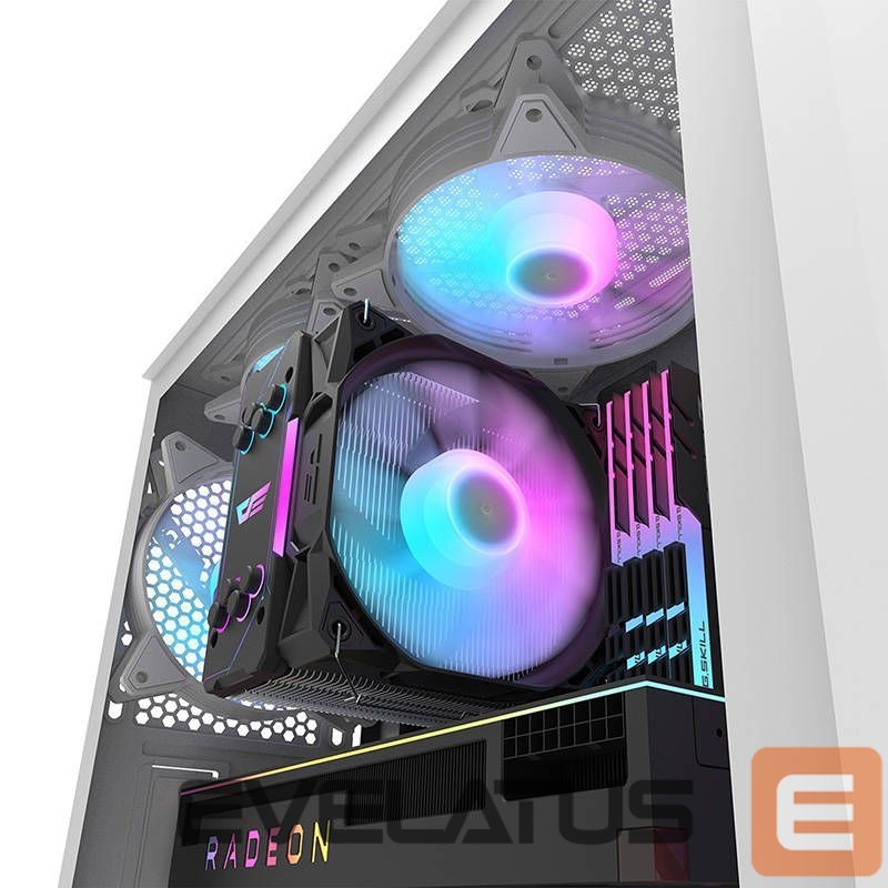 Cooler Darkflash Darkflash DK352 Plus computer case + 4 fans (black and white)