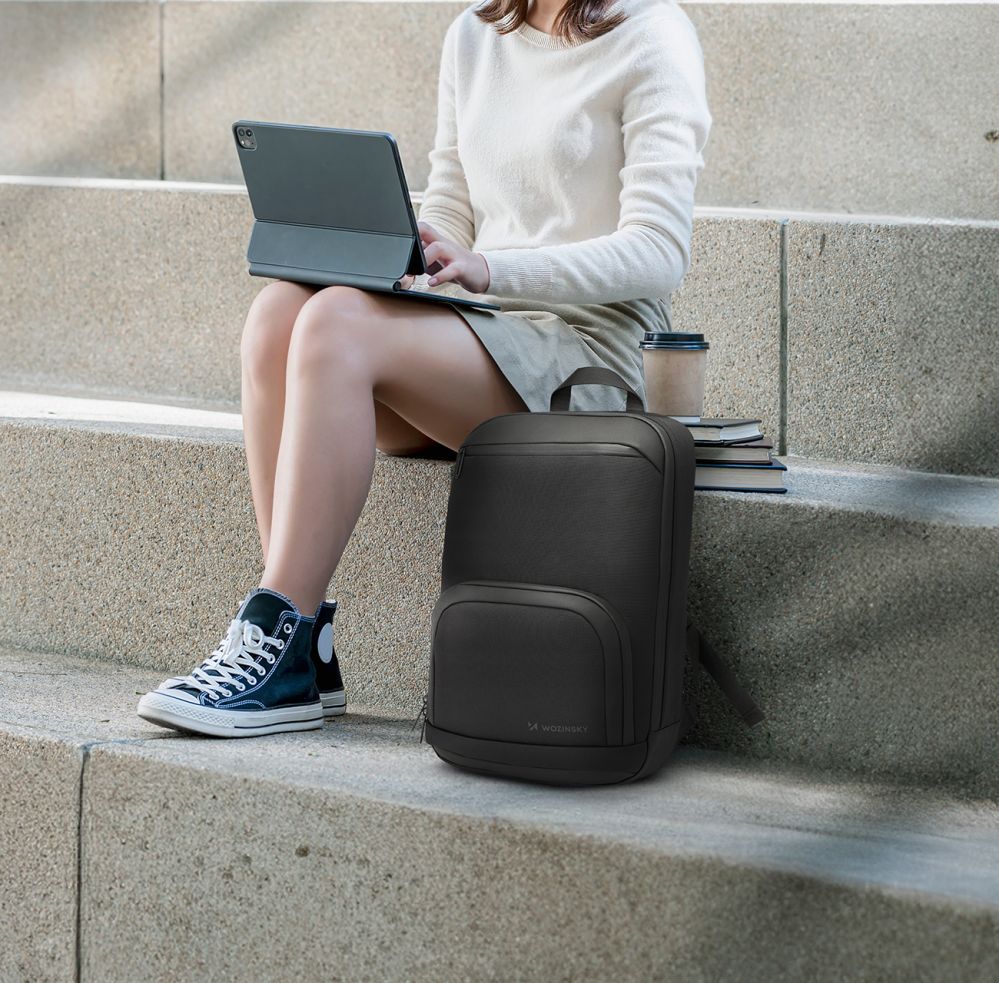 Somas un mugursomas Wozinsky Wozinsky Premium Waterproof Laptop Backpack - Black