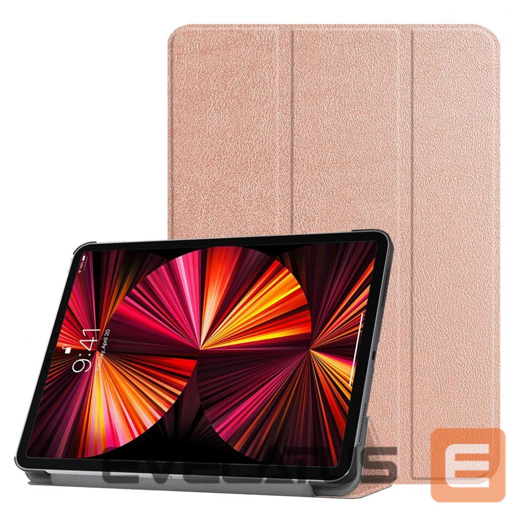 Kaaned iLike MatePad 10.4 Tri-Fold Eco-Leather Stand Case Rose Gold