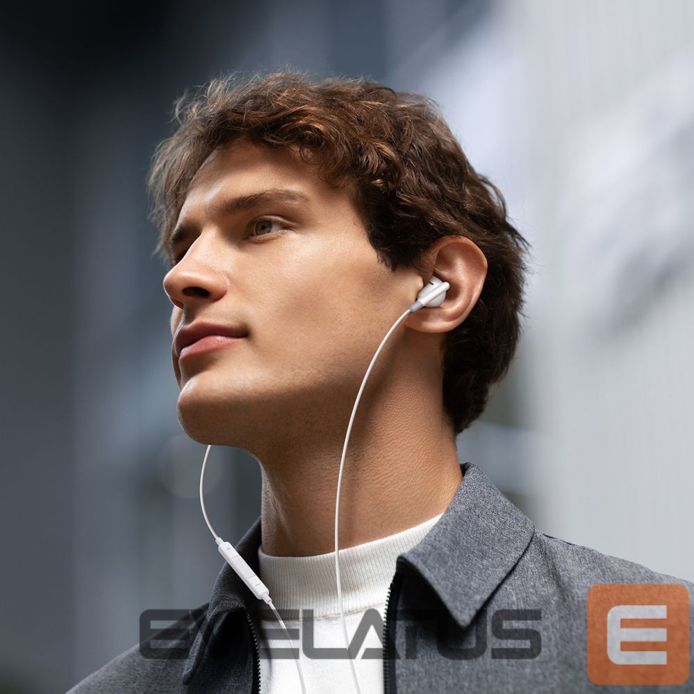 Kõrvaklapid Joyroom Joyroom JR-EW01 in-ear wired mini jack headphones with remote control - white