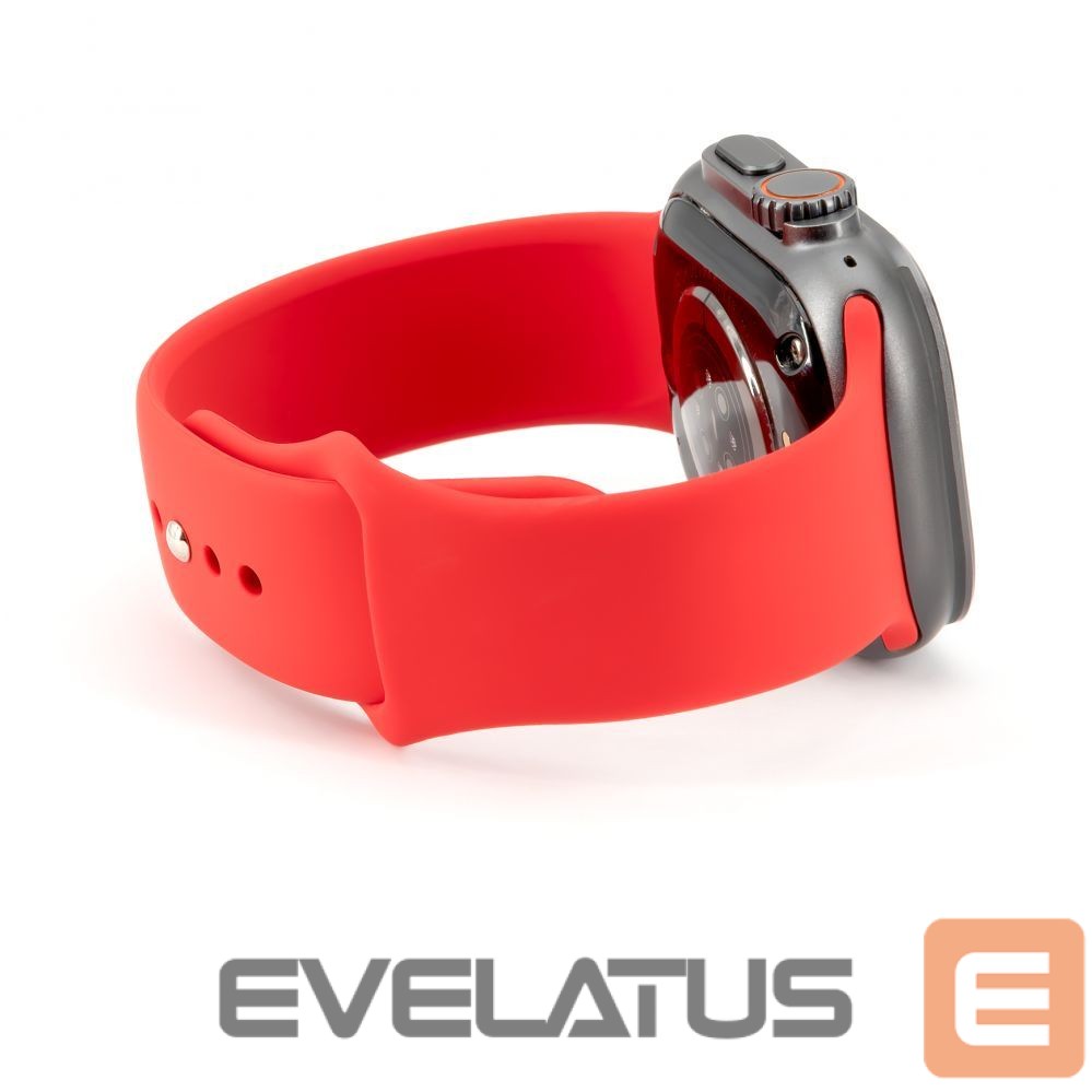 Strap Connect Watch 42/44/45mm Silicone Loop Watch Strap (140mm M/L) Red