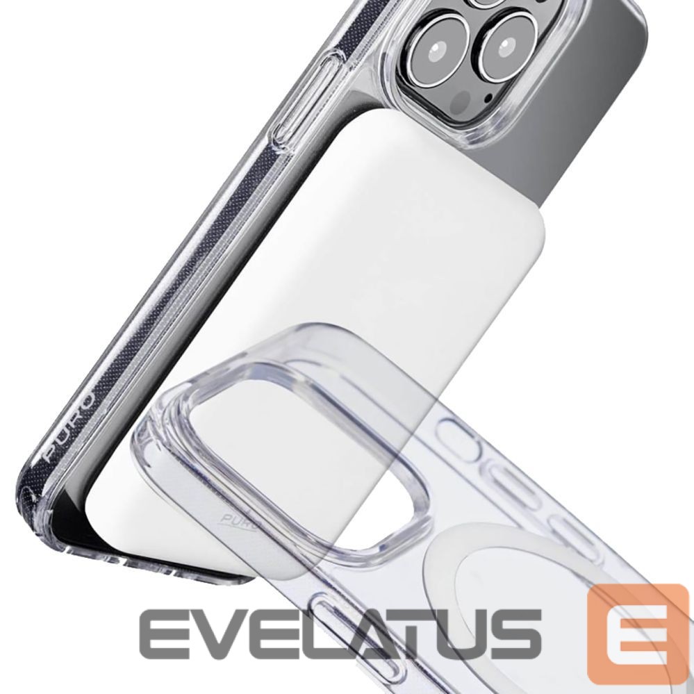 Back panel cover Puro Puro Lite Mag MagSafe Silicone Case for iPhone 14 Pro - Transparent