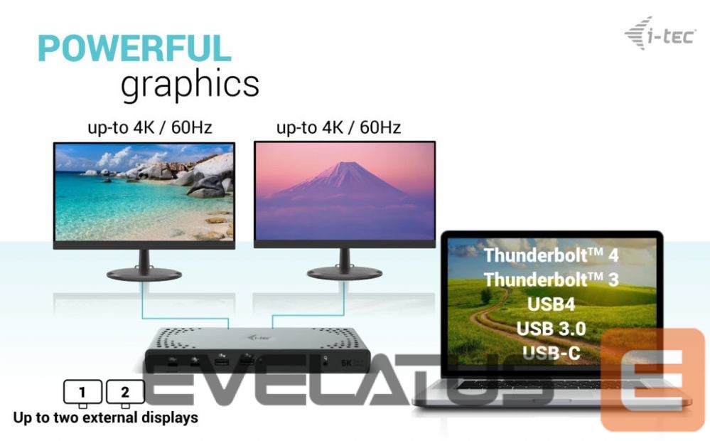 Computer accessories I-TEC I-TEC USB3.0/USB-C/Thunderbolt DualDS+PD