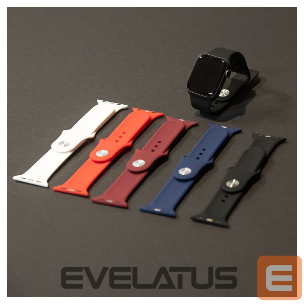 Strap Evelatus Apple Watch 38/40/41mm Silicone Loop Watch Straps (110mm S/M) Black