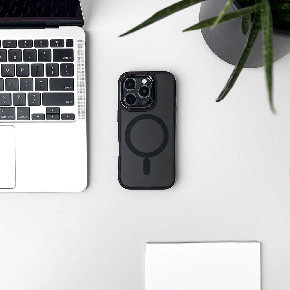 Back panel cover Wozinsky Wozinsky Fashion Case MagSafe for Samsung Galaxy S25 - black