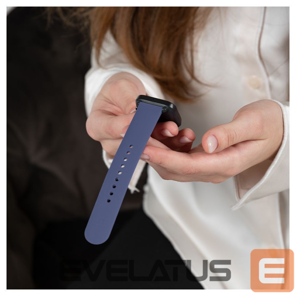 Strap Evelatus Evelatus Watch 20mm Silicone Loop Watch Straps (130mm M/L) Blue