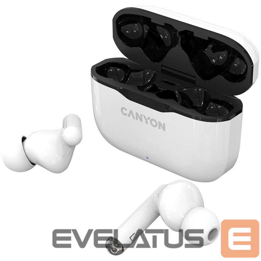 Belaidės ausinės Canyon TWS-3 Bluetooth headset White