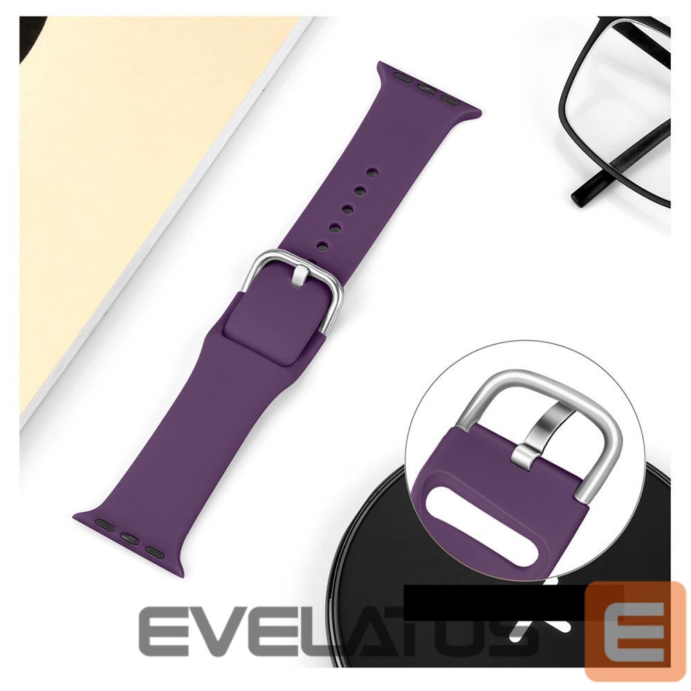 Rihm Hurtel Silicone Strap APS for Apple Watch 38/40/41mm Strap Watch Bracelet - Black