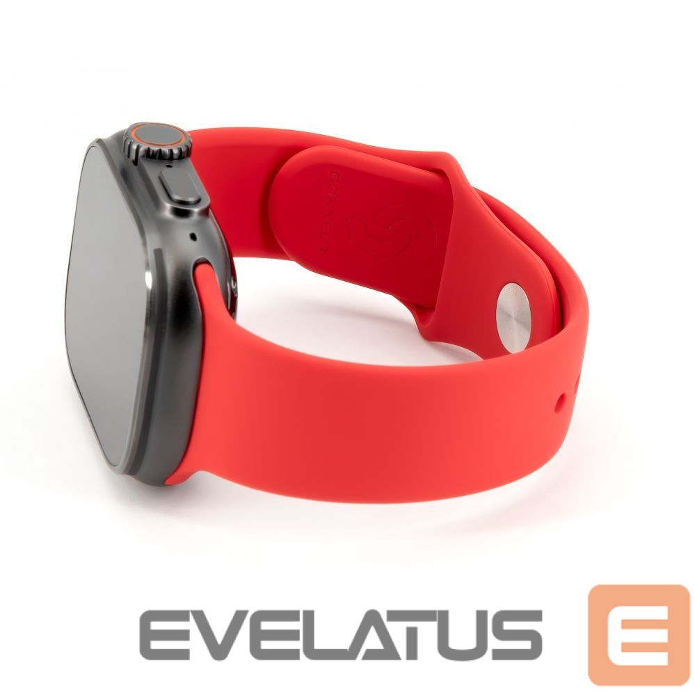 Strap Connect Watch 42/44/45mm Silicone Loop Watch Strap (140mm M/L) Red