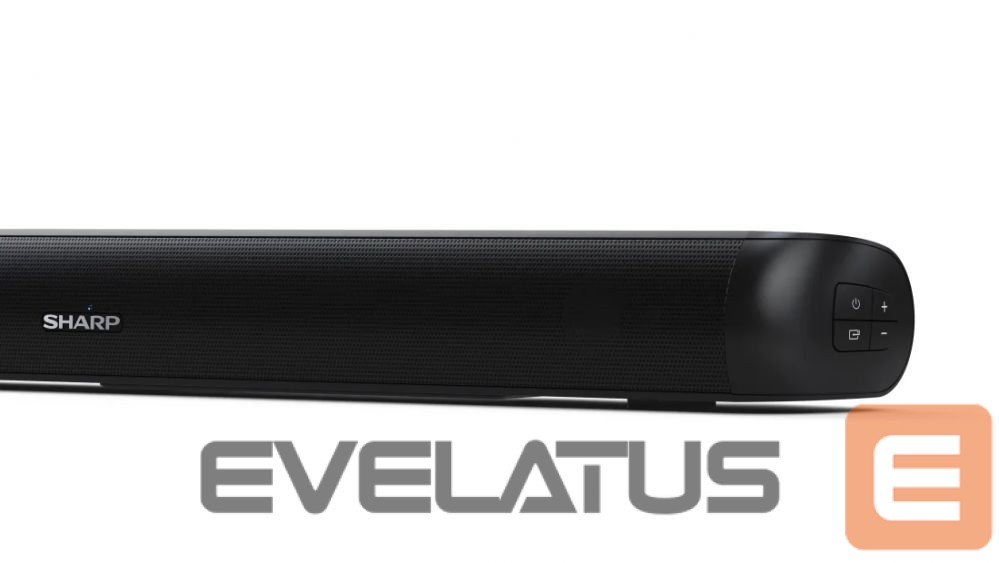 Interactive solution Sharp HT-SB107 2.0 Compact Soundbar for TV up to 32", HDMI ARC/CEC, Aux-in, Optical, Bluetooth, 65cm, Gloss Black