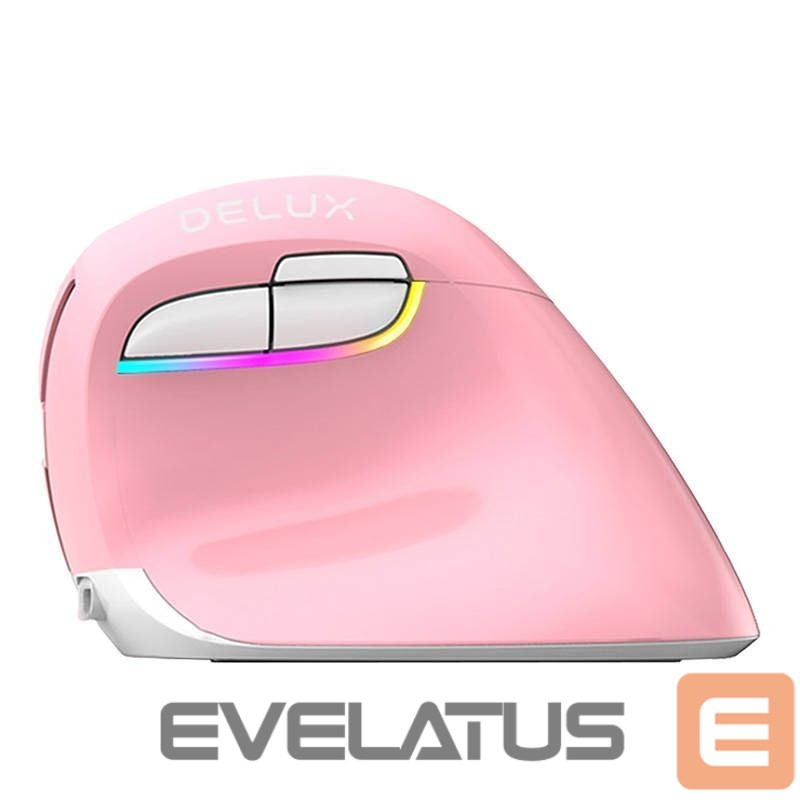 Computer mouse Delux Wireless Vertical Mouse Delux M618Mini DB BT+2.4G 2400DPI (pink)