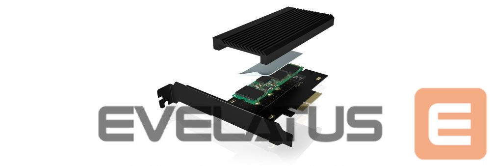 Üleminek Raidsonic Converter for 1x HDD/SSD for PCIe x4 slot IB-PCI208-HS Black