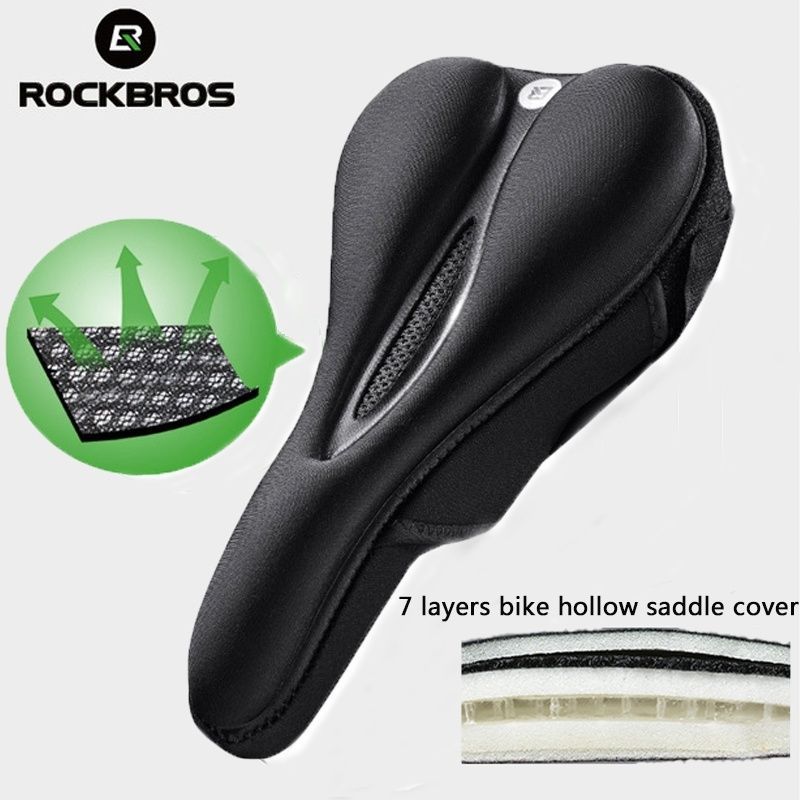 Jalgratta tarvik Rockbros Rockbros LF047-B silicone gel bicycle seat cover size L - black
