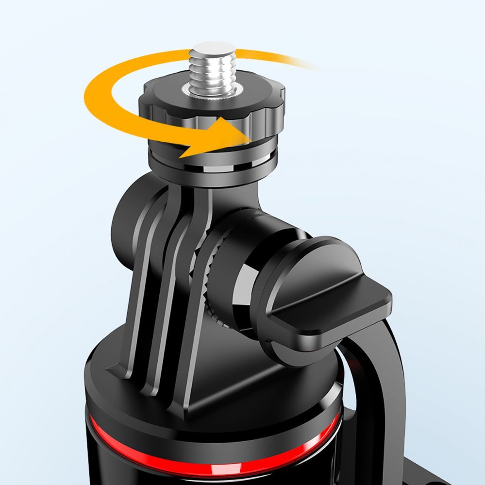 Camera accessory Hurtel Selfie stick WC13YDS telescopic tripod 1.3m with double lamp and phone holder - black