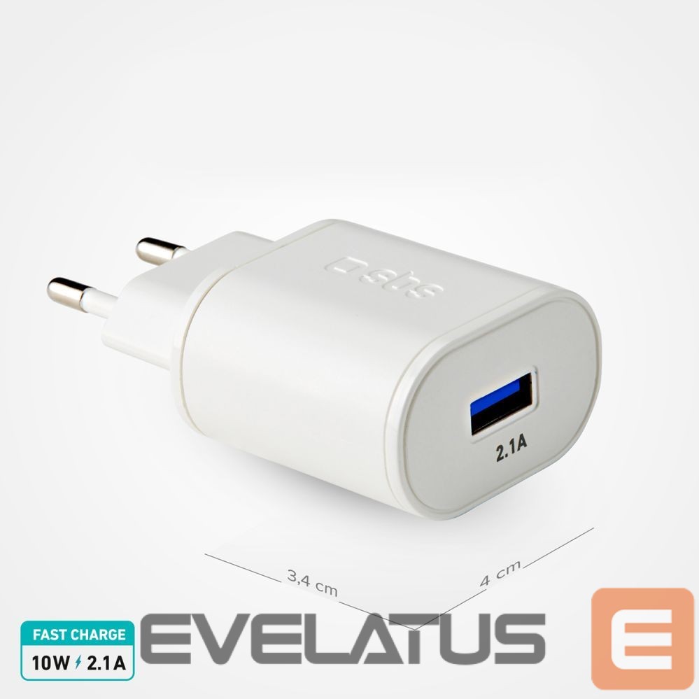 Adaptrid SBS SBS TETR1USB2AWFAST 10W USB-A Wall Charger - White