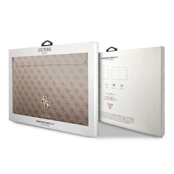 Somas un mugursomas Guess Guess 4G Big Logo case for a 13" laptop - brown