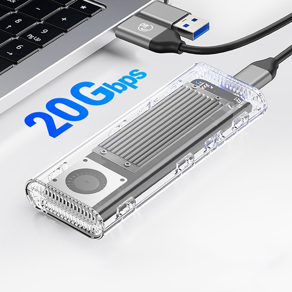 Other Computer Accessory Orico Orico TCM2-C3 M.2 NVME to USB-C 10Gb/s Disk Drive - Gray