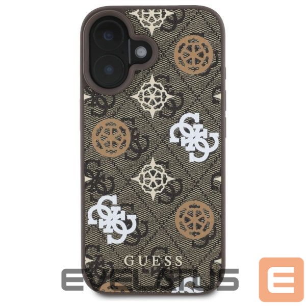 Tagakaaned Guess Guess Peony On 4G Background MagSafe case for iPhone 16 - brown
