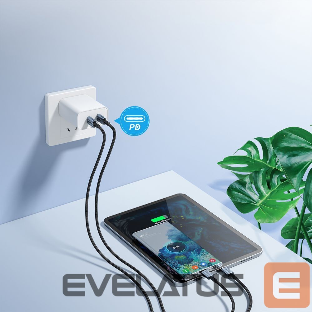 Holders and stands Choetech Choetech XCC-1014 USB-C / USB-C PD 60W cable - gray