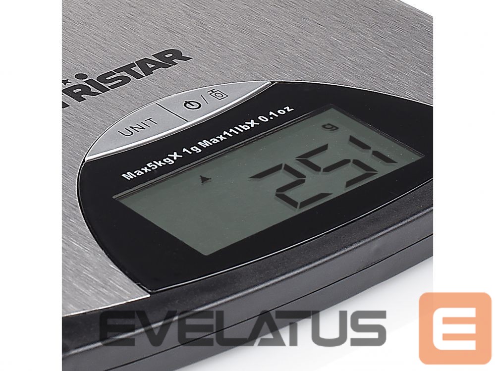 Kitchen scales Tristar Kitchen scale KW-2435 Maximum weight (capacity) 5 kg, Metallic