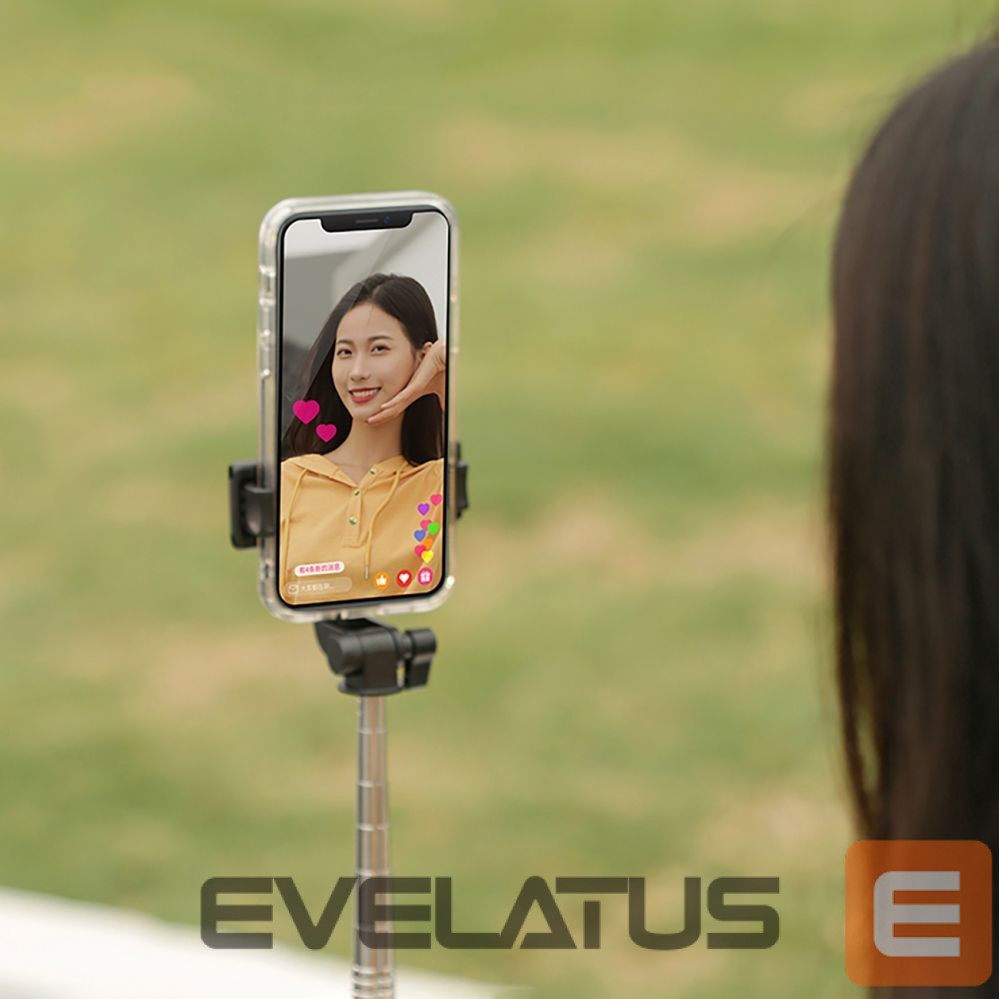 Camera accessory Hurtel Selfie stick WHS1Y telescopic tripod 1m with phone holder - black