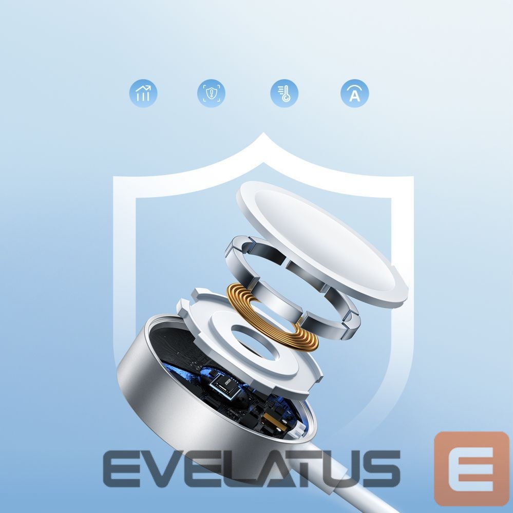 Strap Joyroom Joyroom S-IW007 3-in-1 cable USB-A magnetic charger - Lightning 1.2m - white