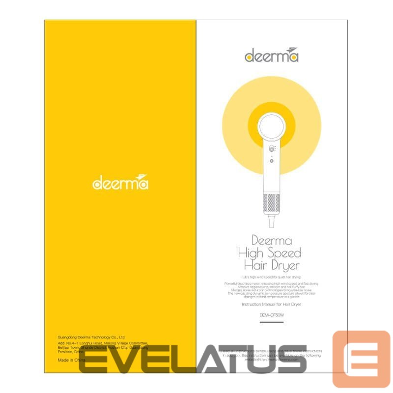 Juukseföön Deerma Hair Dryer Deerma DEM-CF50W (blue)