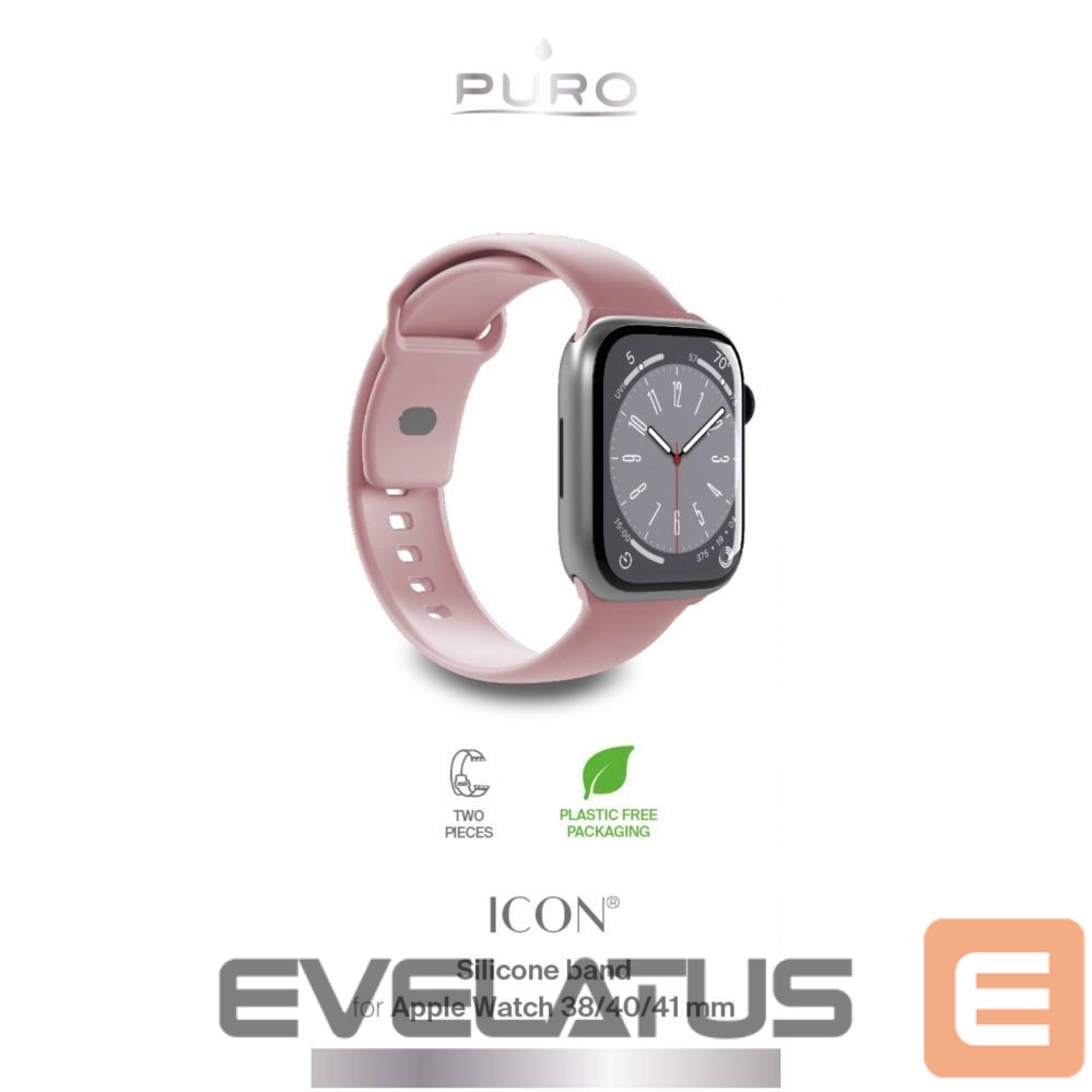 Rihm Puro Puro Icon Silicone Strap for Apple Watch 38 / 40 / 41 mm - Pink (2 pcs.)