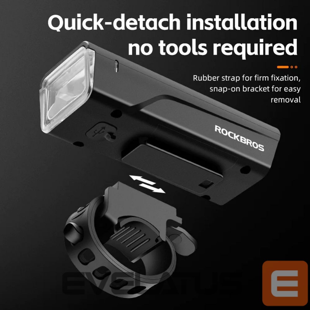 Bicycle accessory Rockbros Rockbros 24510003001 Front Bike Light 260 lm + USB-C - USB-A Cable - Black