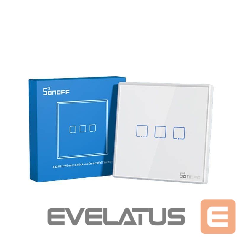 Nutikas seade Sonoff Smart Wireless Wall Switch Sonoff T2EU3C-RF 433MHz (3-channel)