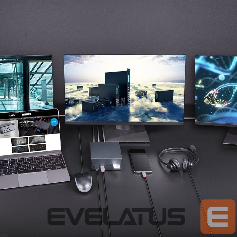 Converter LINDY I/O DOCKING STATION USB-C/DST-PRO 101 43378