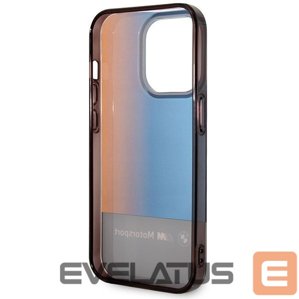 Back panel cover BMW BMW Half Tricolor Case for iPhone 14 Pro Max 6.7" - Black