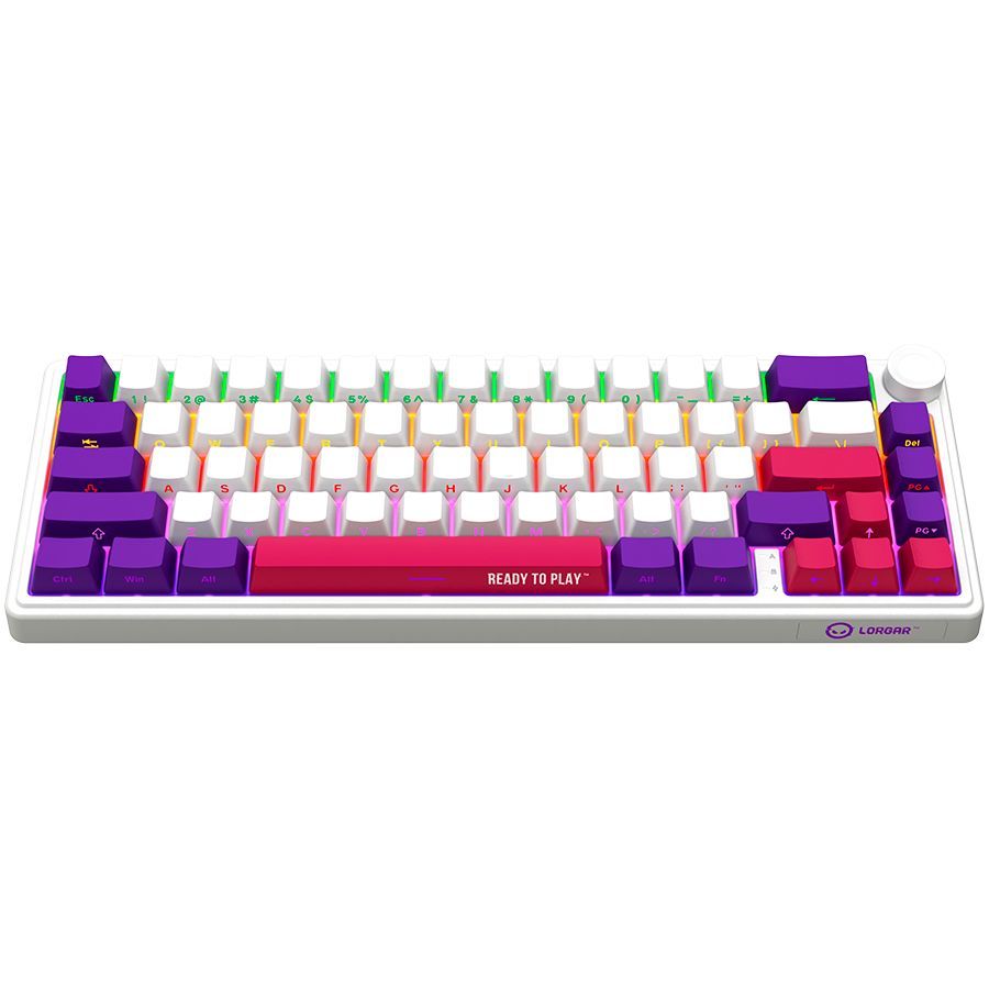 Computer keyboard LORGAR LORGAR KBP70MW, Wireless 65% Mechanical Gaming Keyboard Pro, White, EN layout