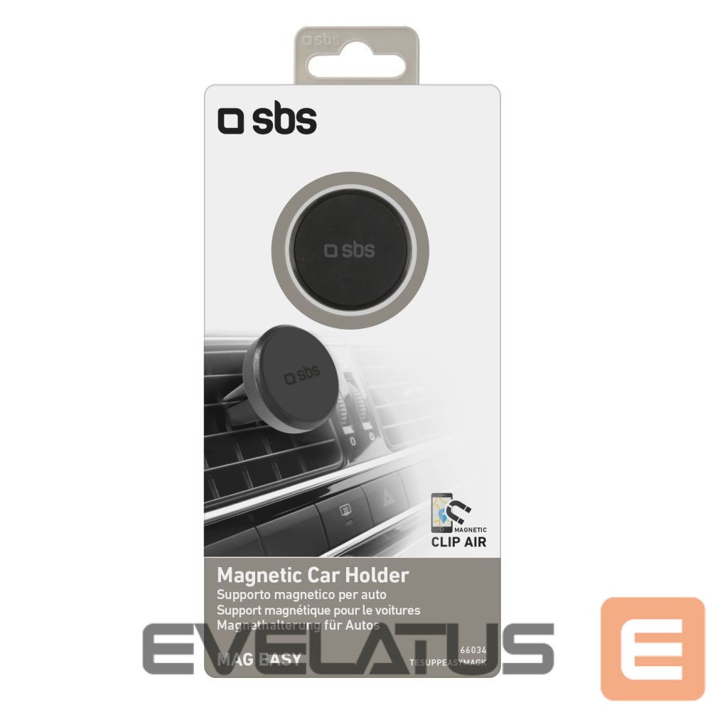 Auto holder SBS SBS TESUPPEASYMAGK smartphone holder magnetic, for air vent - black