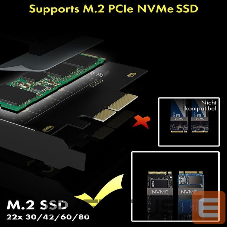 Üleminek Raidsonic Converter for 1x HDD/SSD for PCIe x4 slot IB-PCI208-HS Black