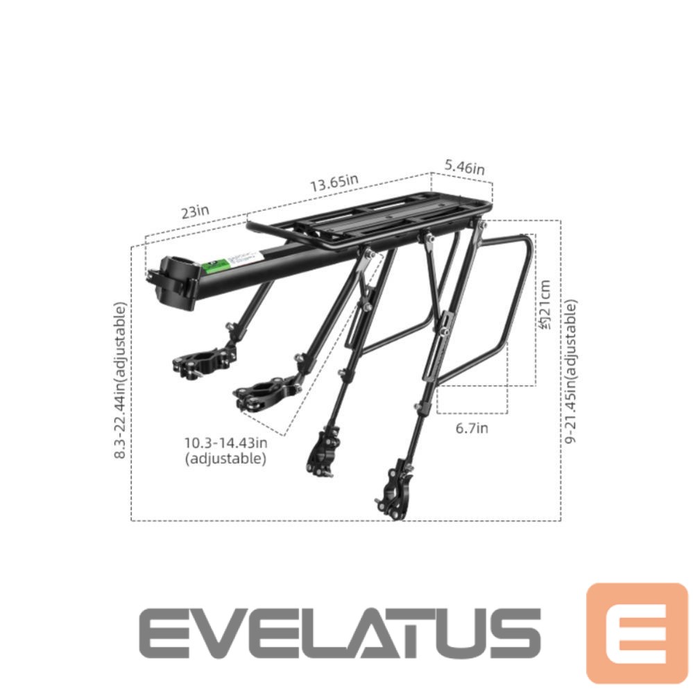 Jalgratta tarvik Rockbros Rockbros 33210004001 bicycle rack with shelf - black