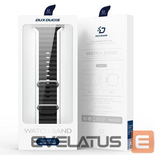 Rihm Dux Ducis Apple Silicone Strap for Apple Watch 42/44/45/46/49MM Black