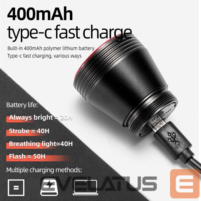 Jalgratta tarvik Rockbros Rockbros Q5 Rear Bike Light with Intelligent Stop System - Black